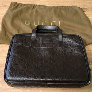 Authentic Gucci GG Supreme Guccissima Briefcase Laptop Bag